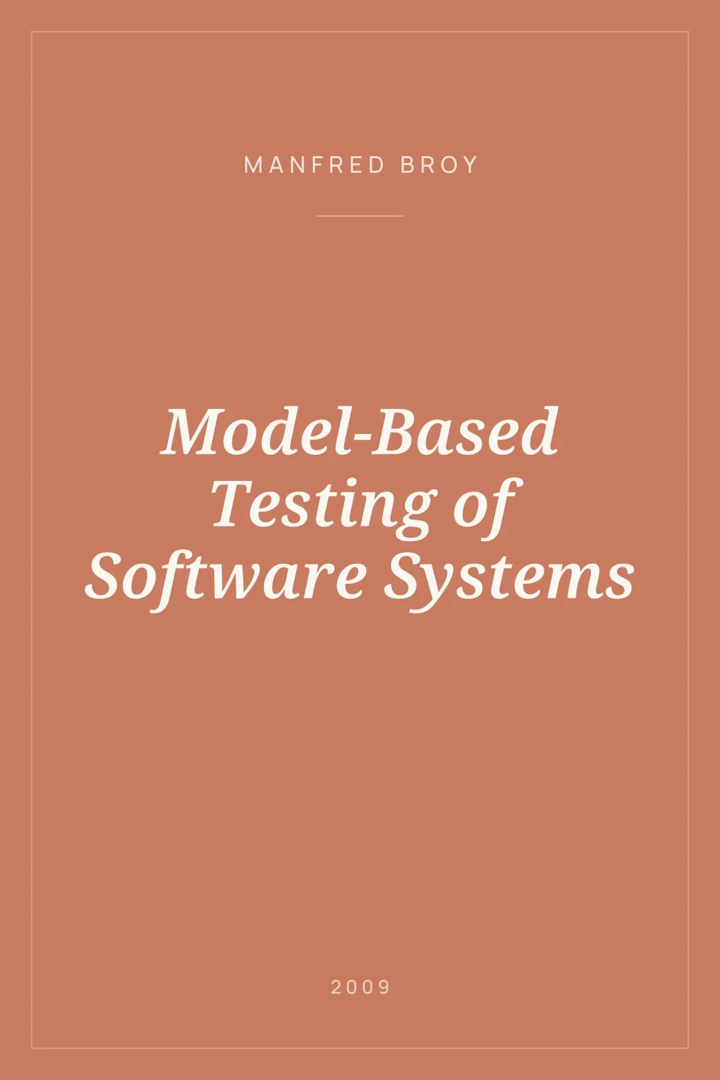 Portada de Model-Based Testing of Software Systems