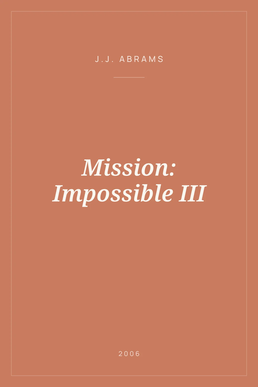Portada de Mission: Impossible III