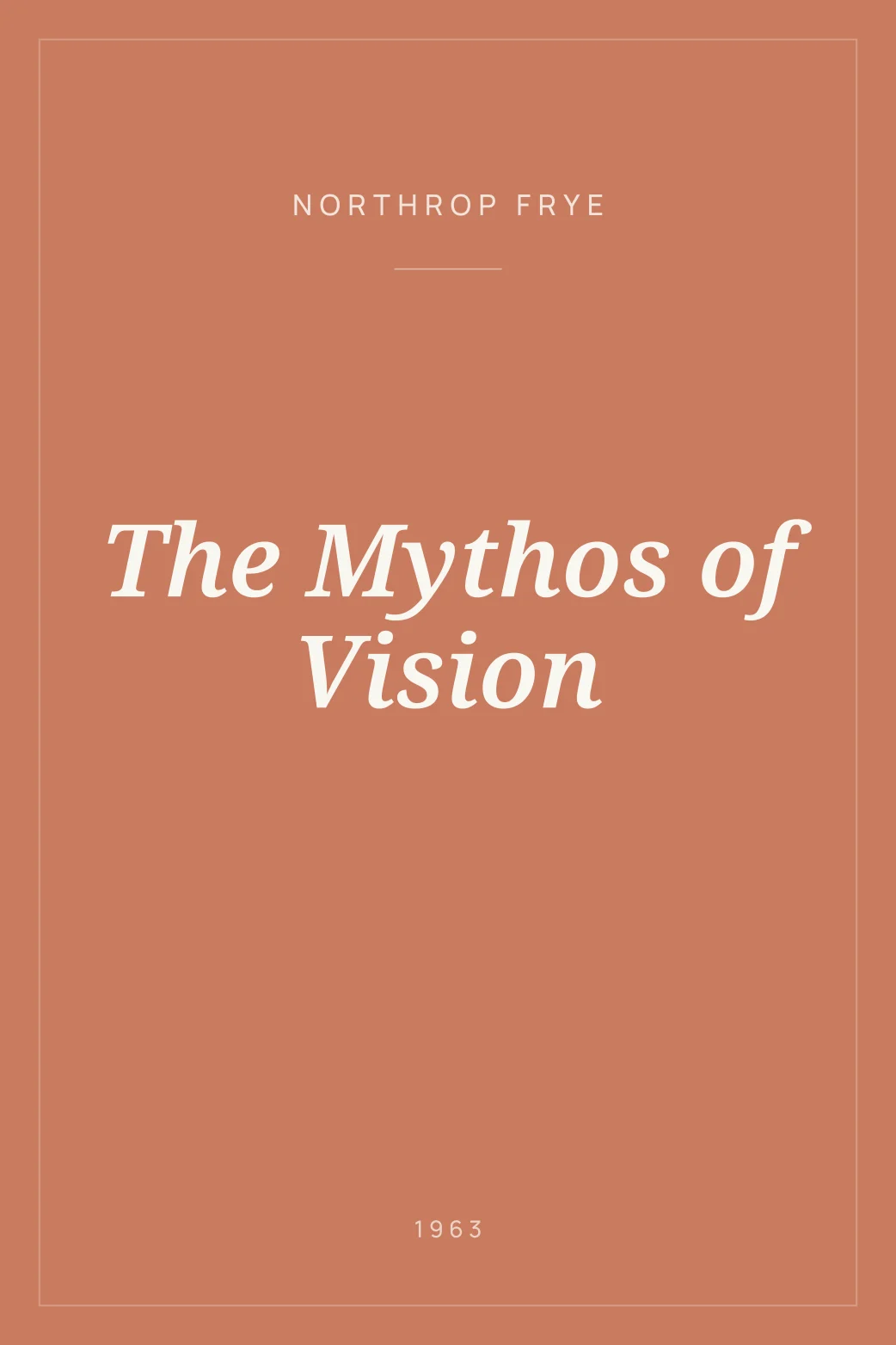 Portada de The Mythos of Vision
