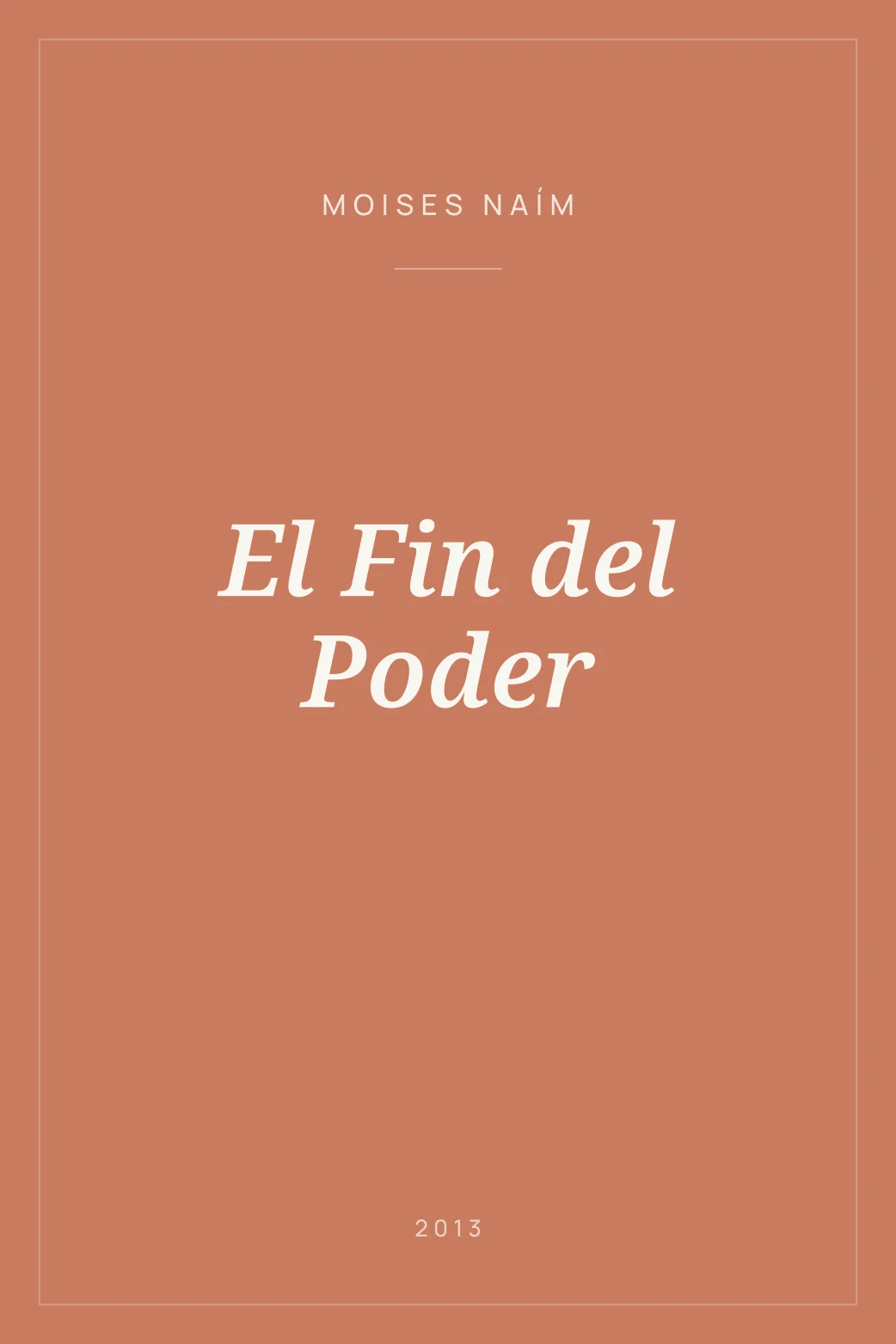 Portada de El Fin del Poder