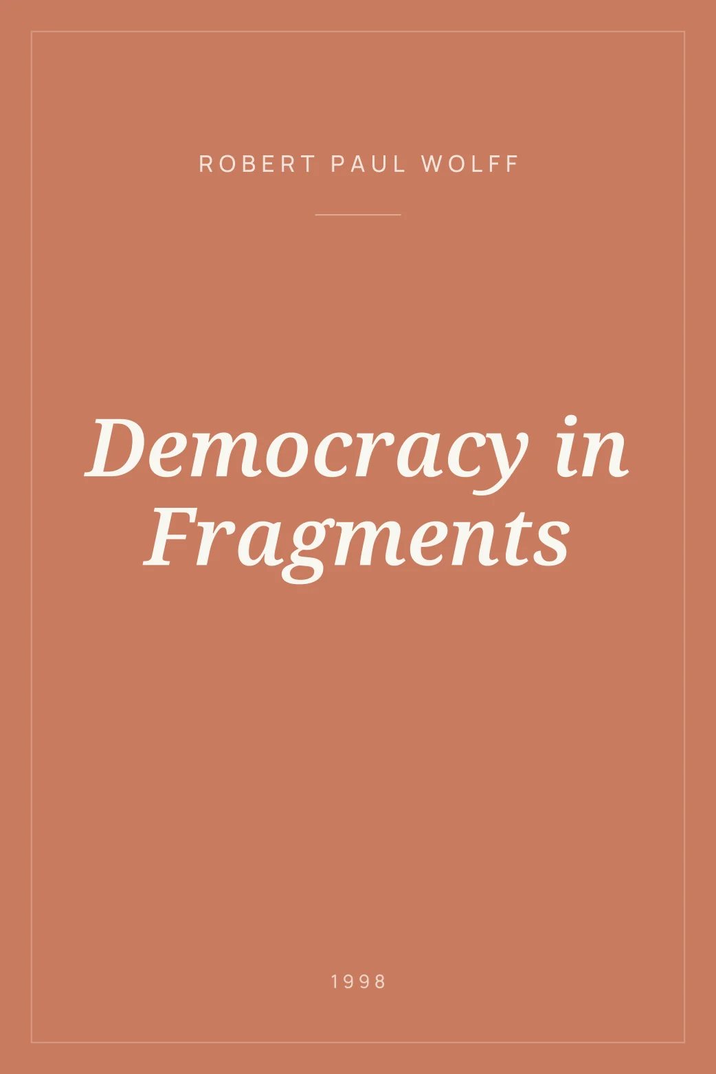 Portada de Democracy in Fragments