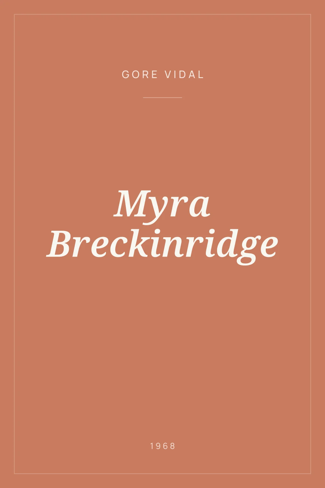 Portada de Myra Breckinridge