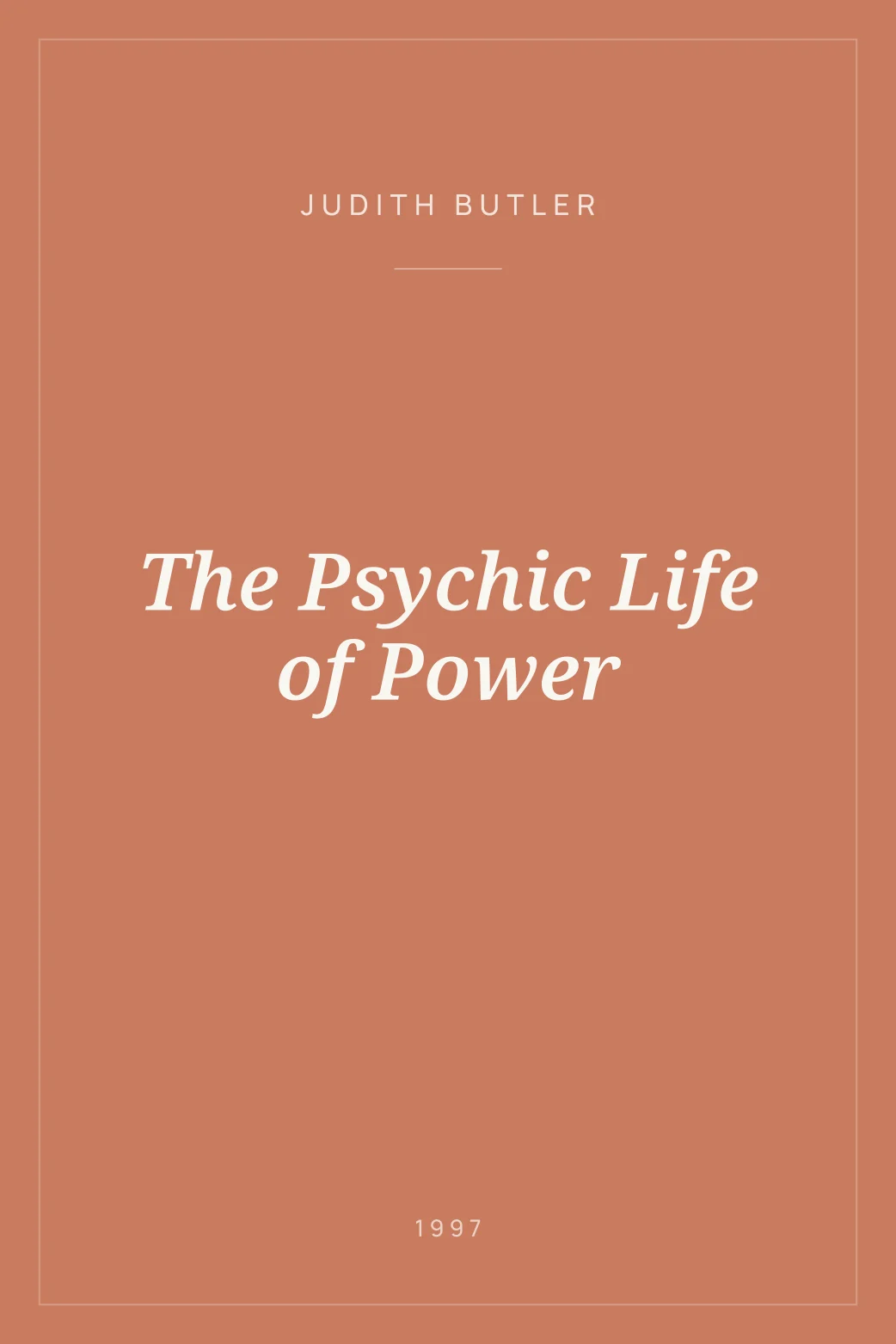 Portada de The Psychic Life of Power