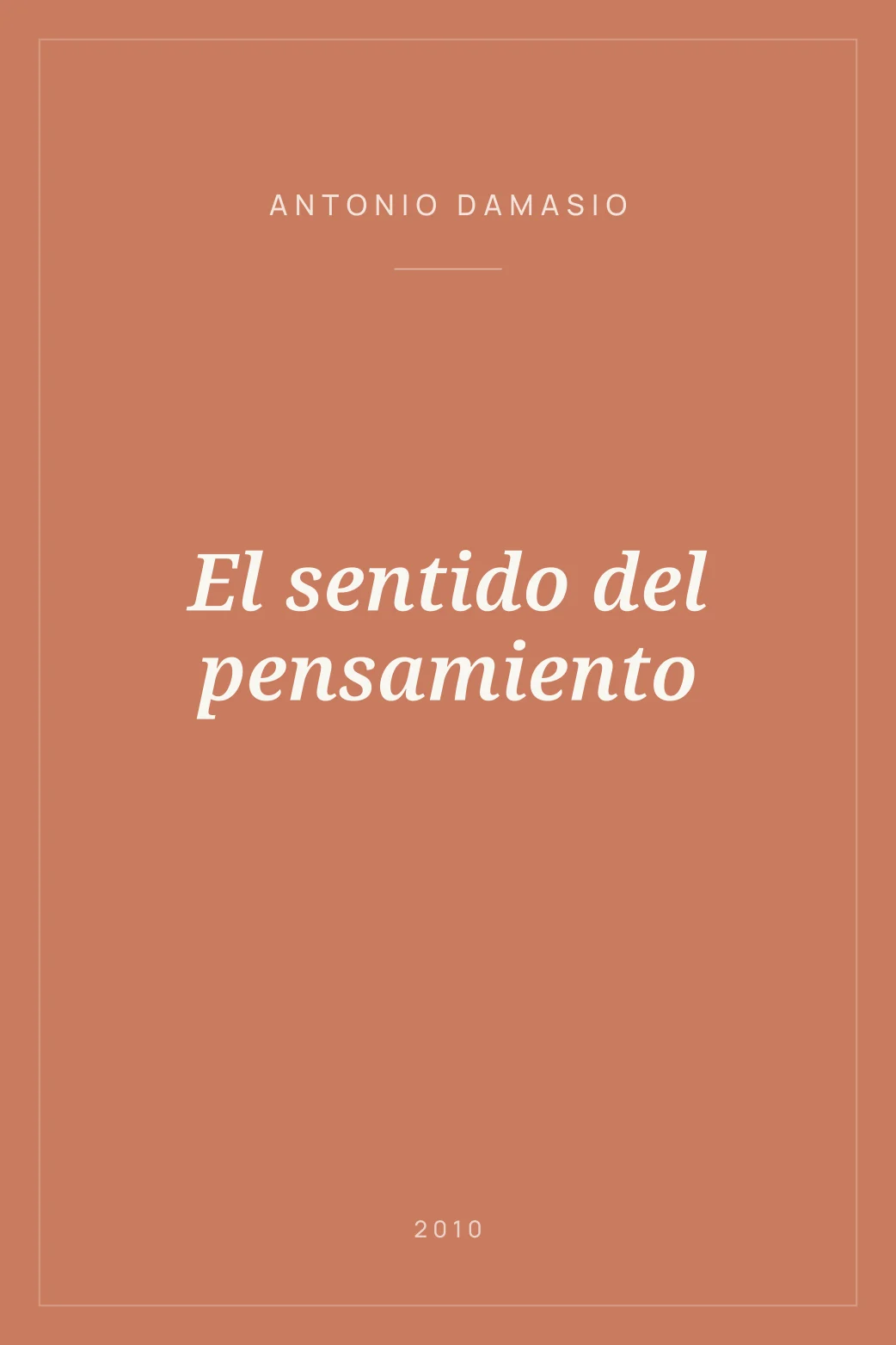 Portada de El sentido del pensamiento