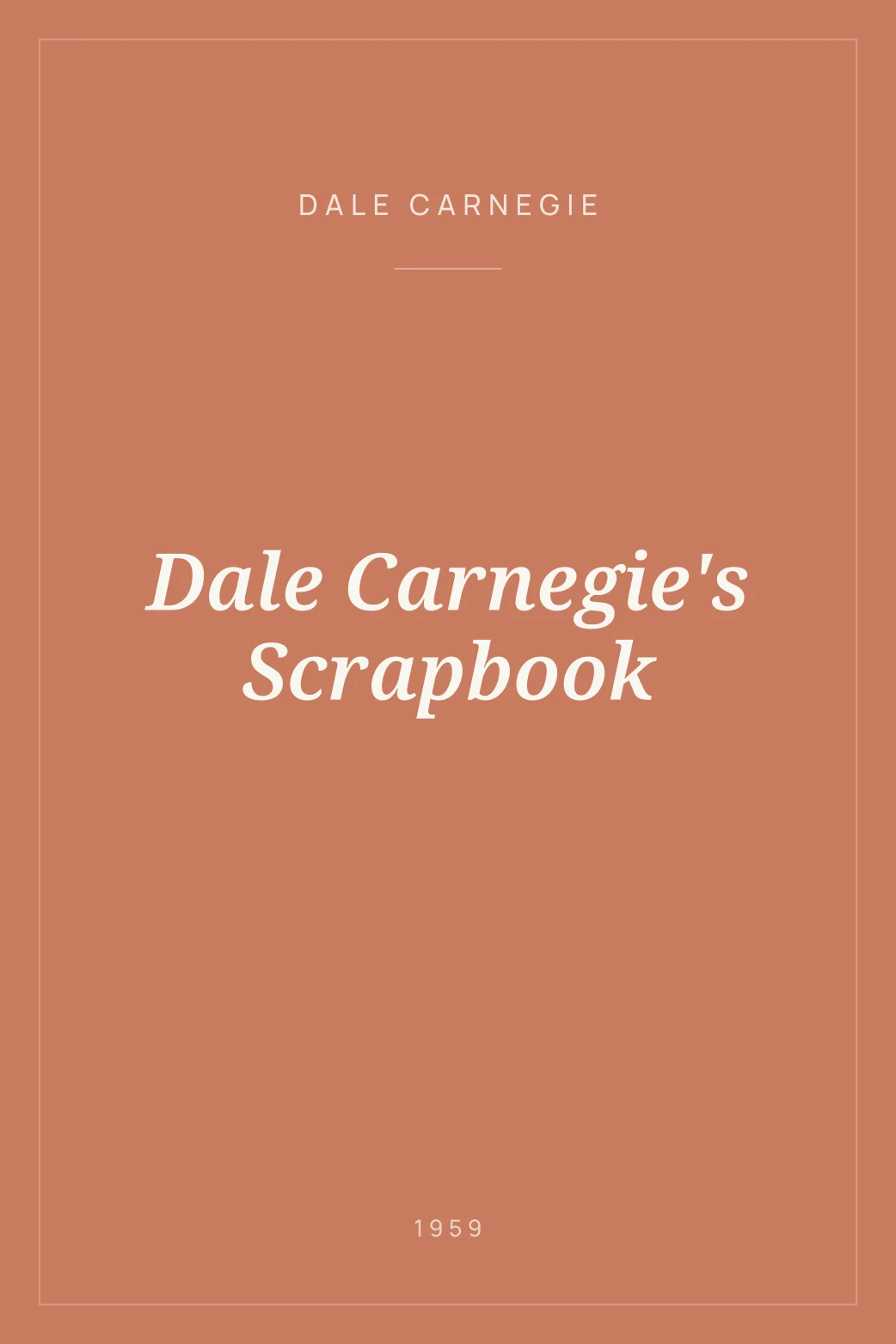 Portada de Dale Carnegie's Scrapbook