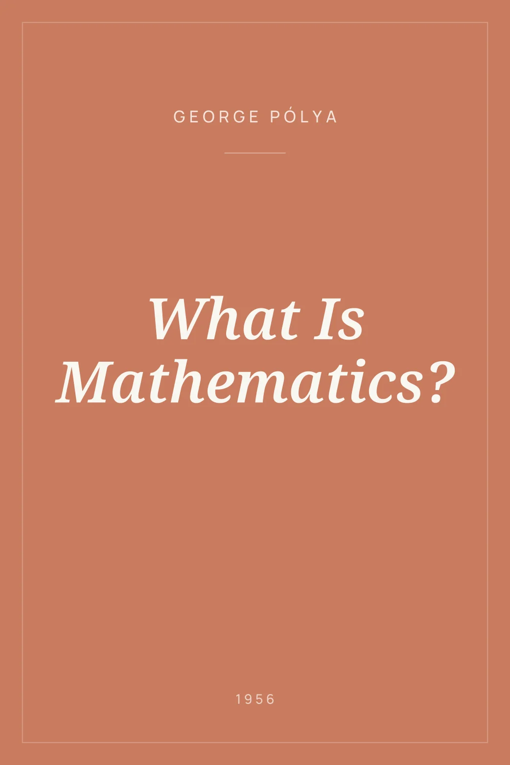 Portada de What Is Mathematics?