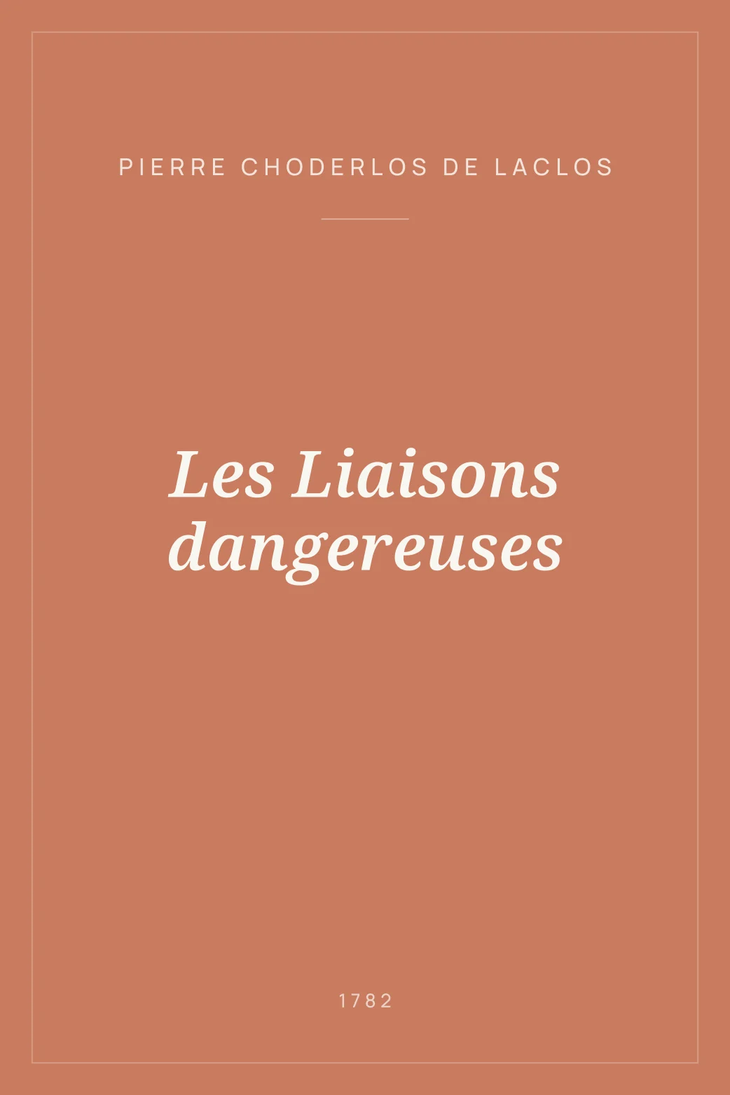 Portada de Les Liaisons dangereuses