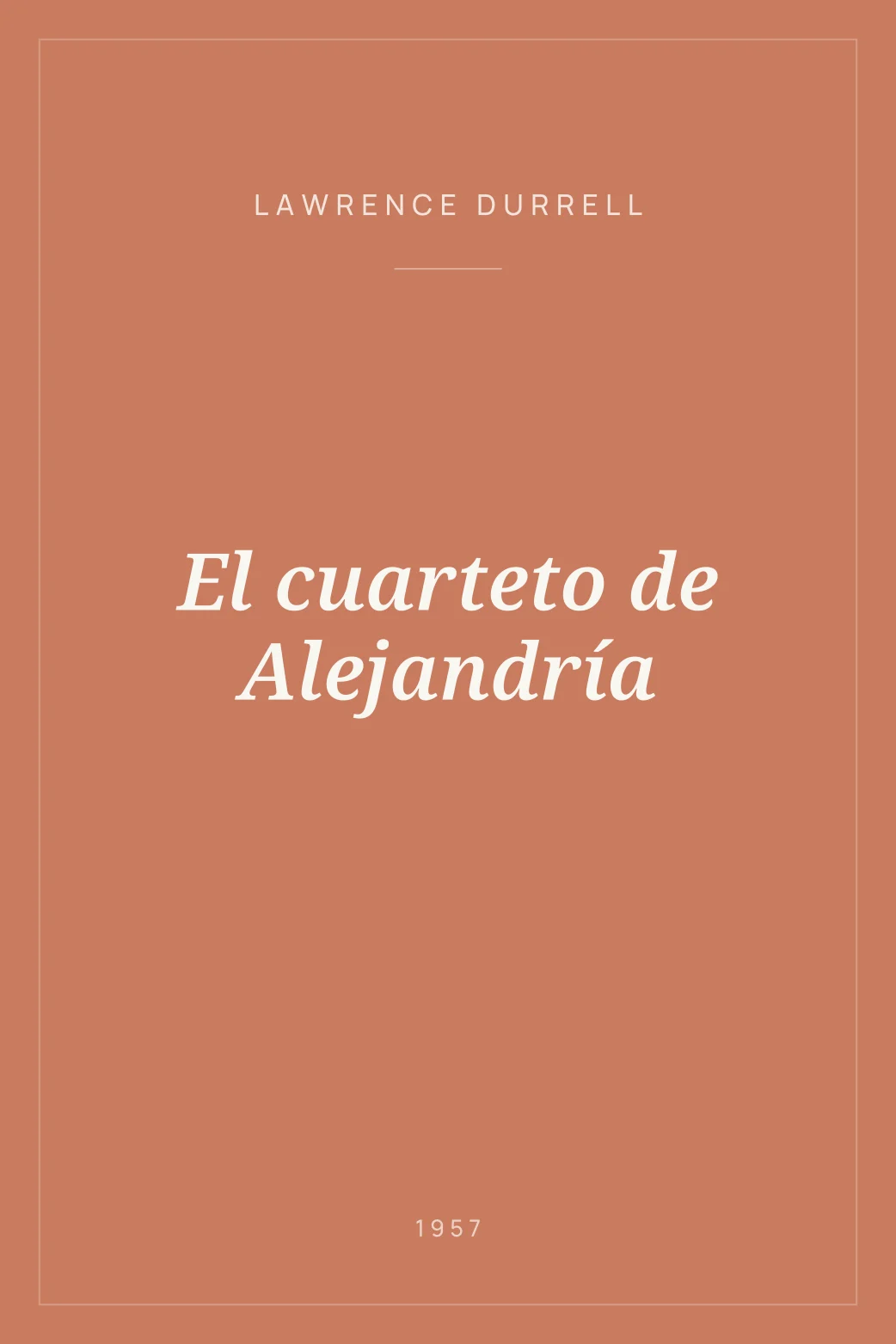 Portada de El cuarteto de Alejandría