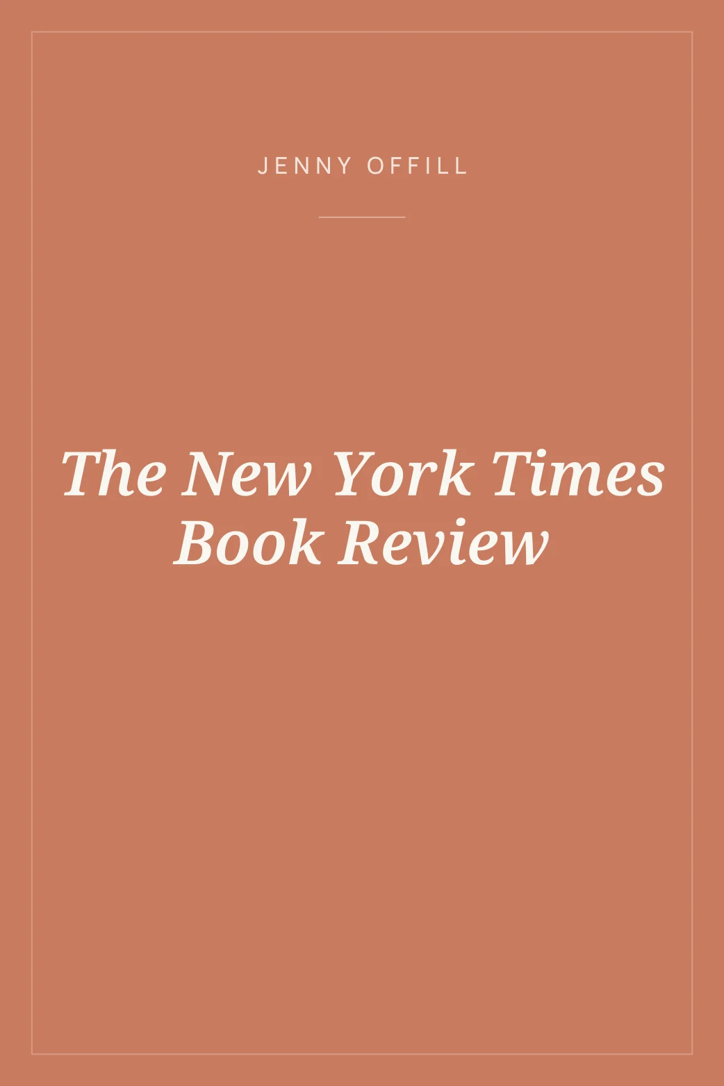 Portada de The New York Times Book Review