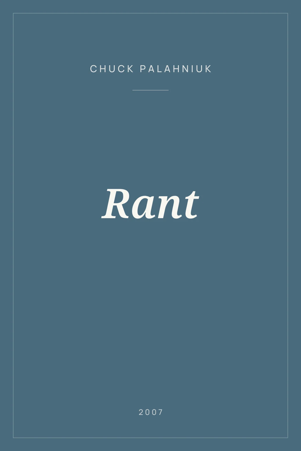 Portada de Rant