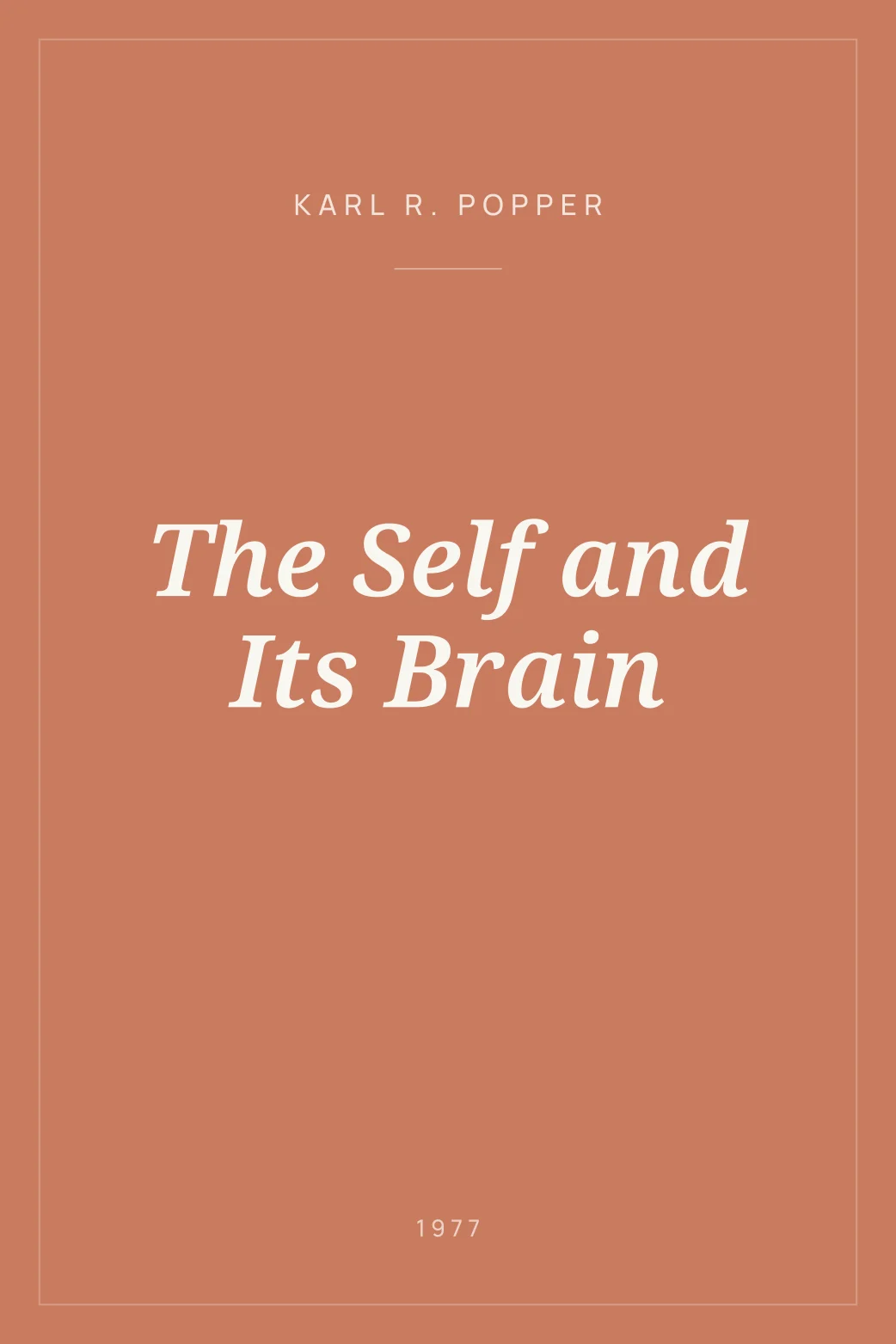 Portada de The Self and Its Brain