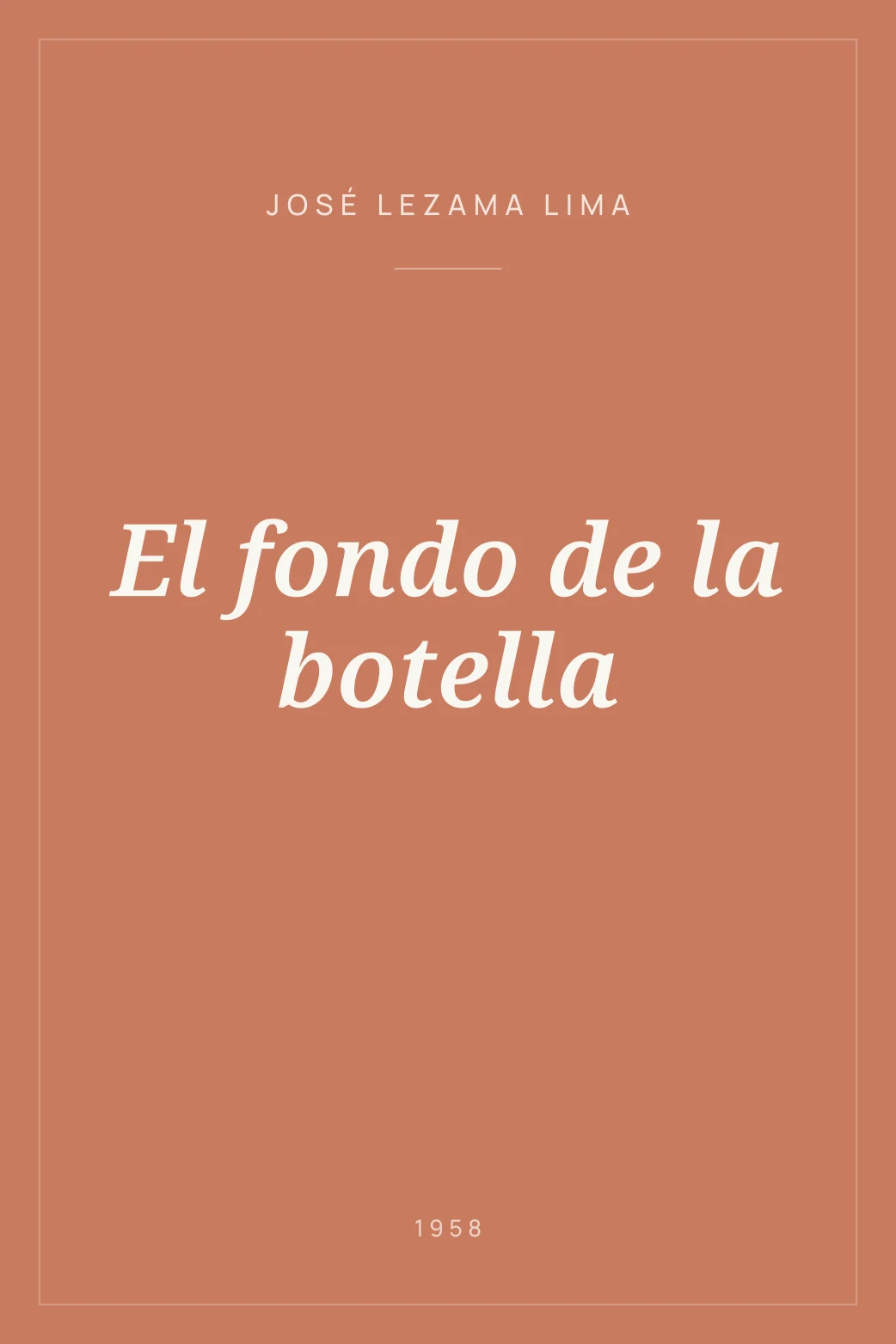 Portada de El fondo de la botella