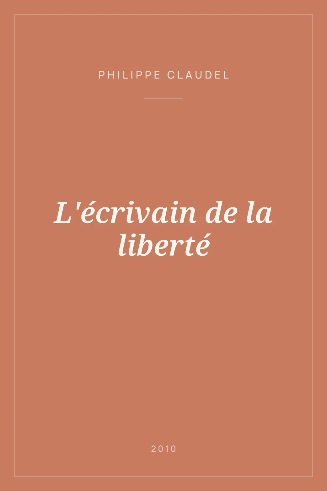 Portada de L'écrivain de la liberté