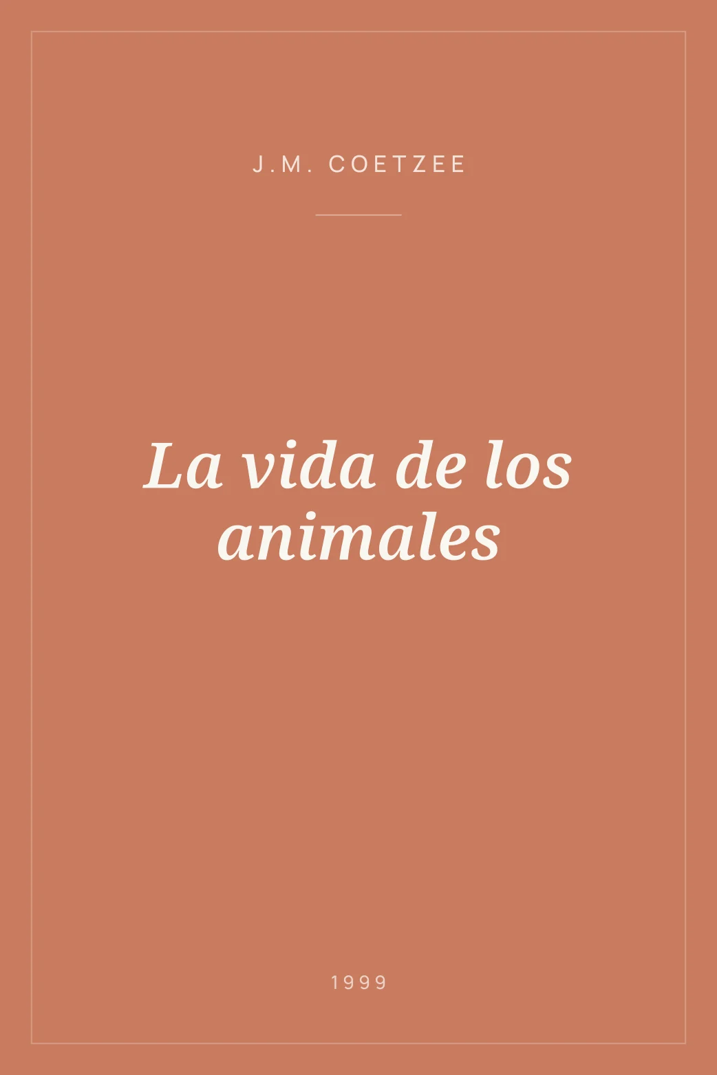 Portada de La vida de los animales