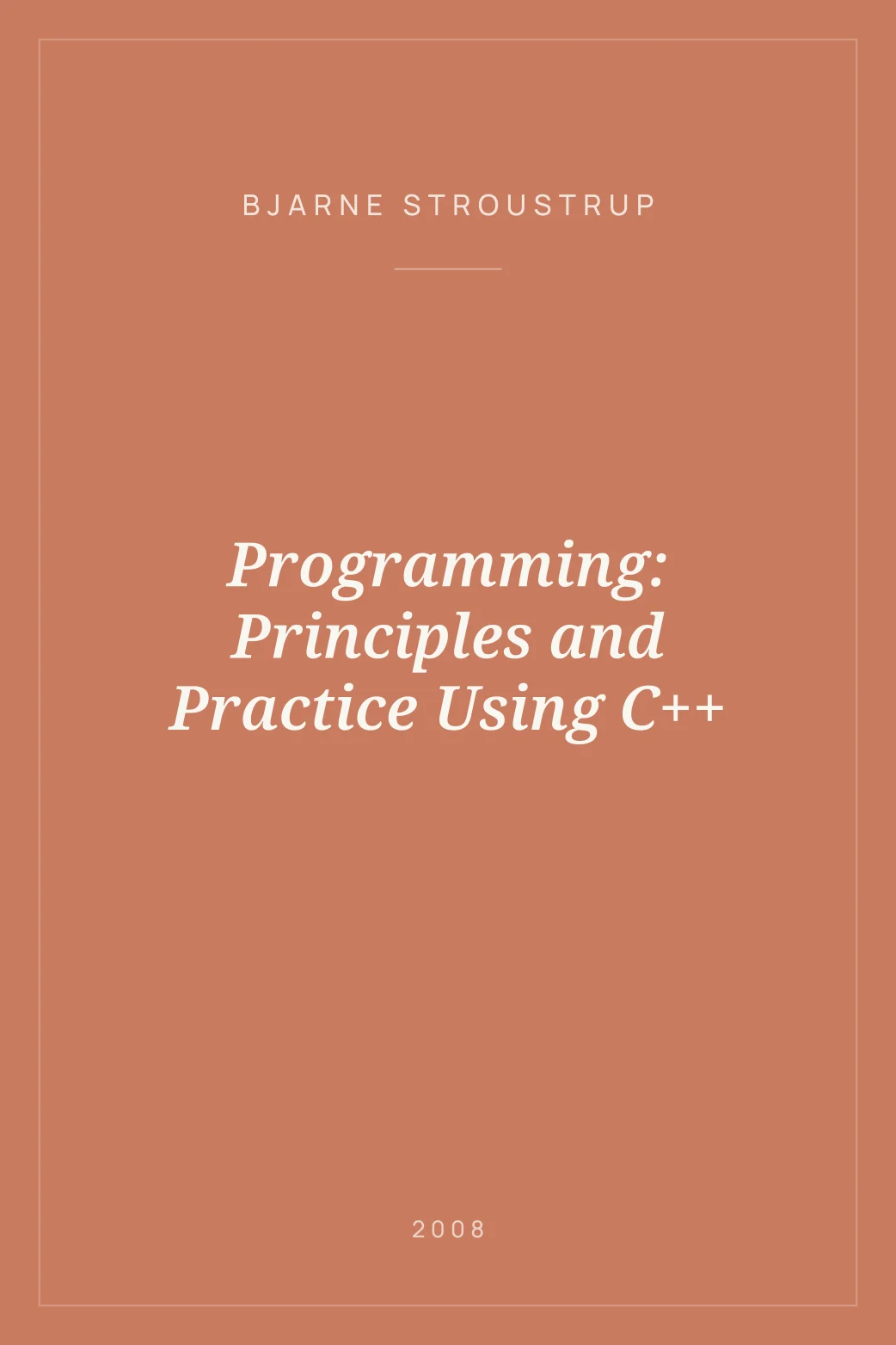 Portada de Programming: Principles and Practice Using C++