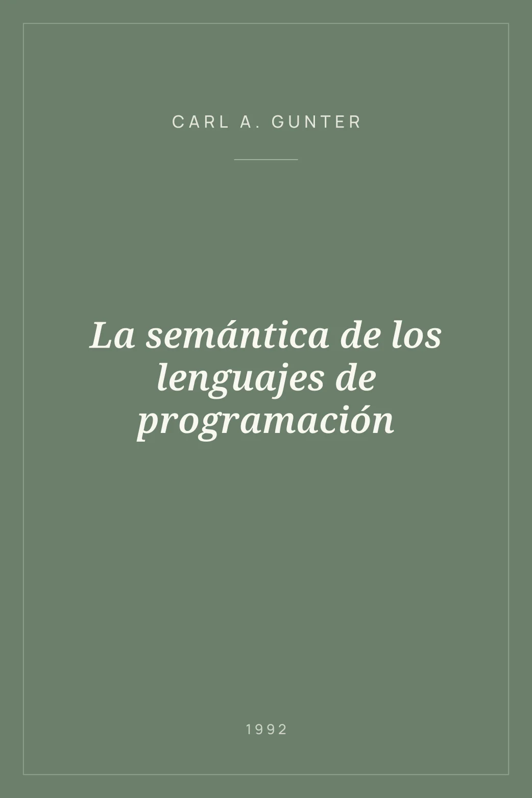 Portada de La semántica de los lenguajes de programación
