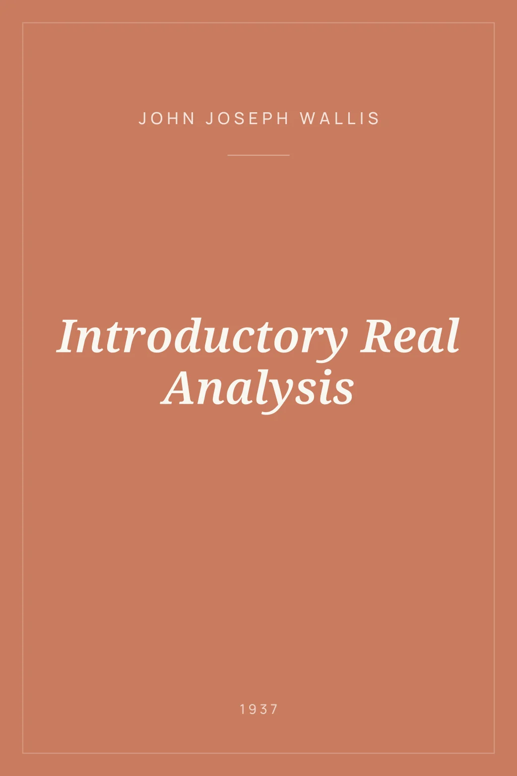 Portada de Introductory Real Analysis