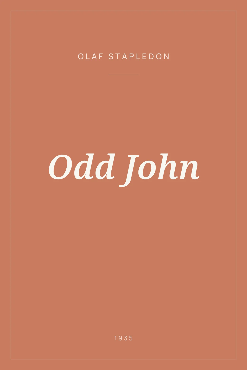 Portada de Odd John