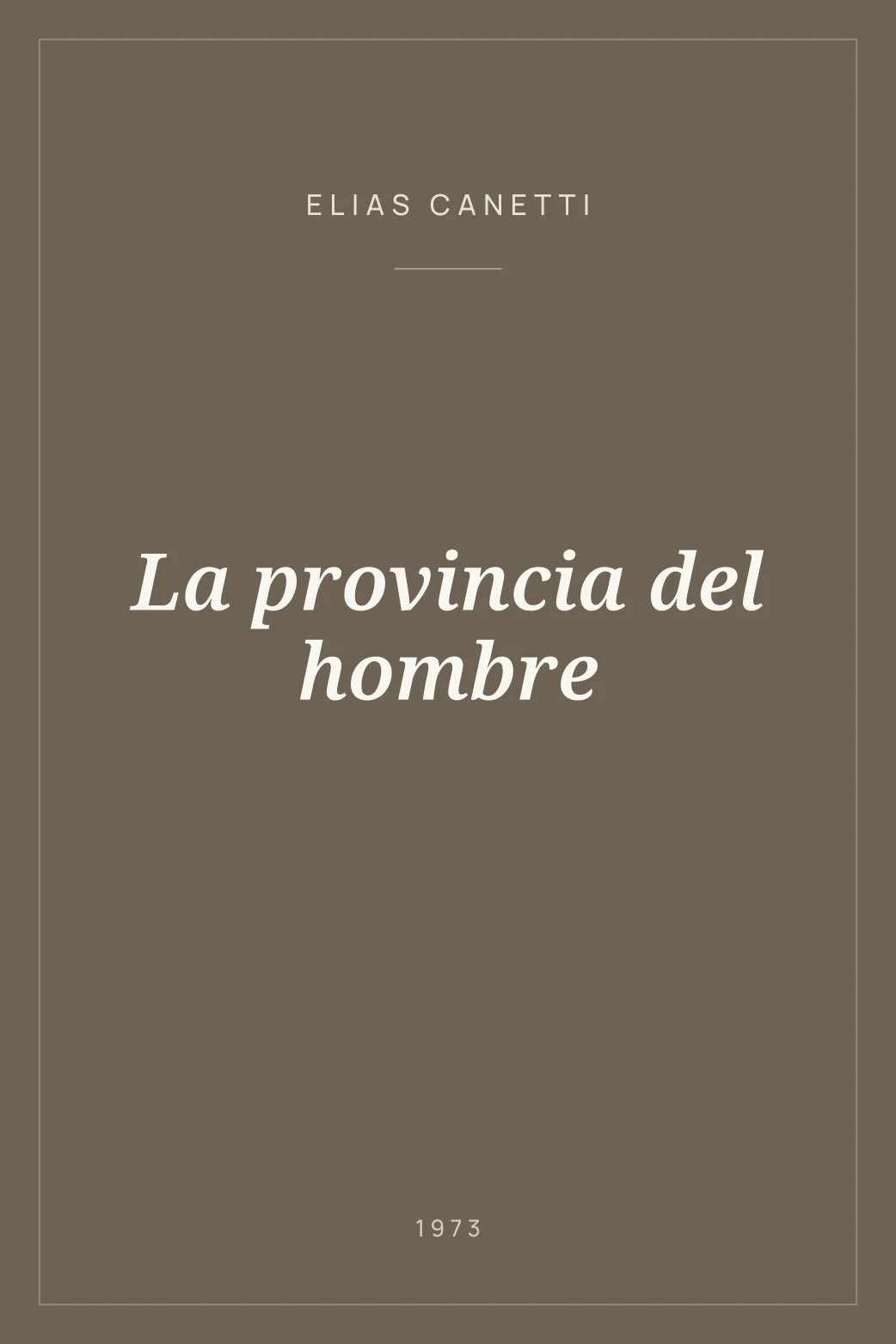 Portada de La provincia del hombre