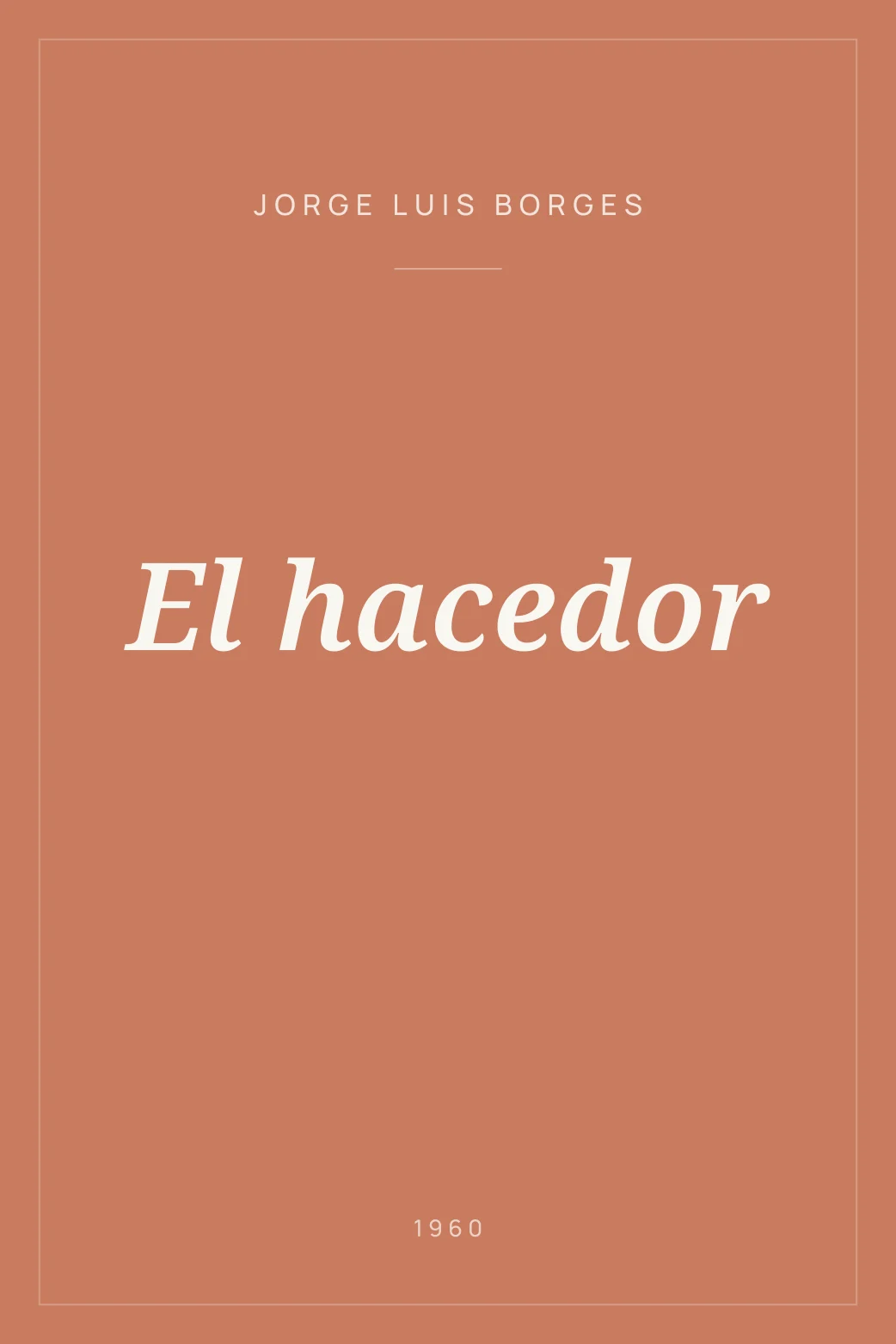 Portada de El hacedor