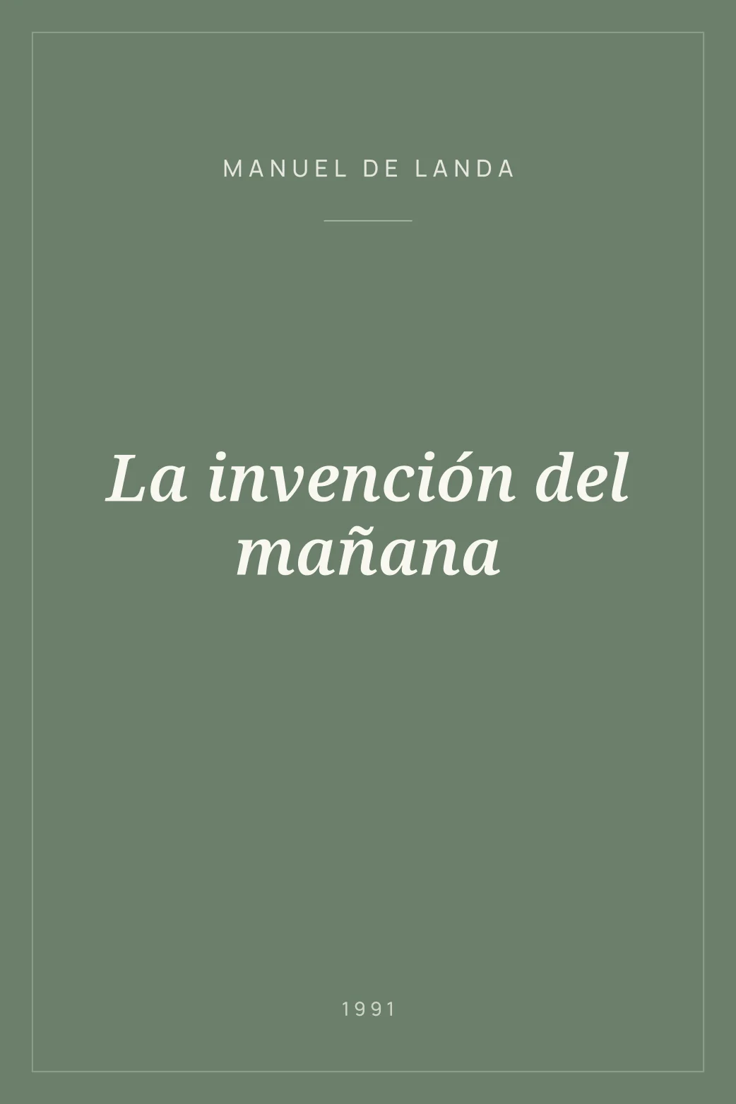 Portada de La invención del mañana