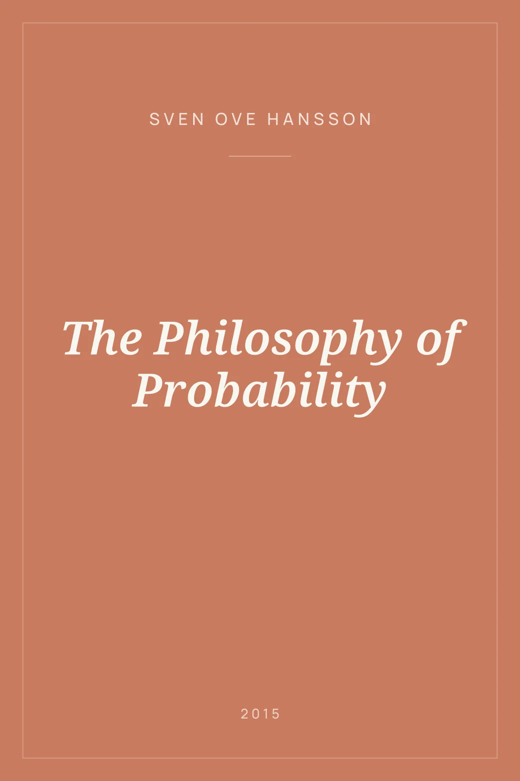 Portada de The Philosophy of Probability