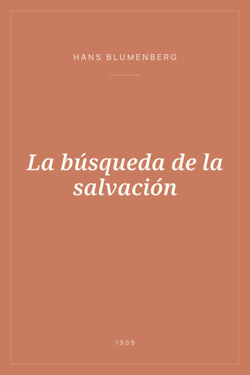 Portada de La búsqueda de la salvación