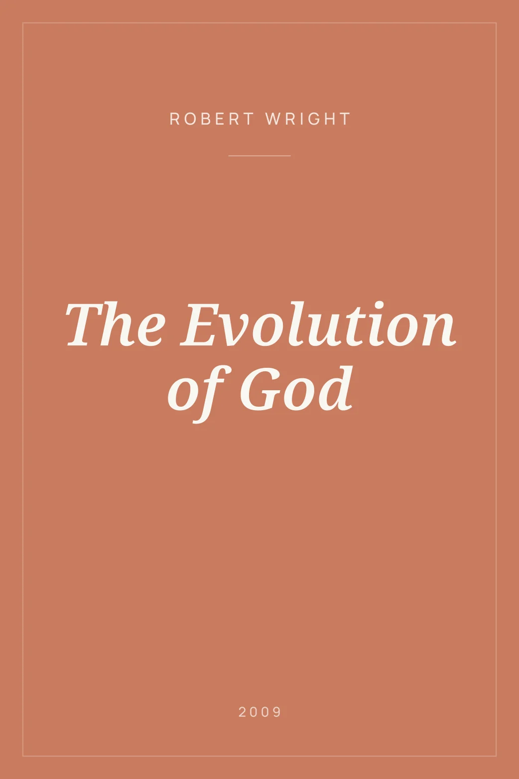Portada de The Evolution of God