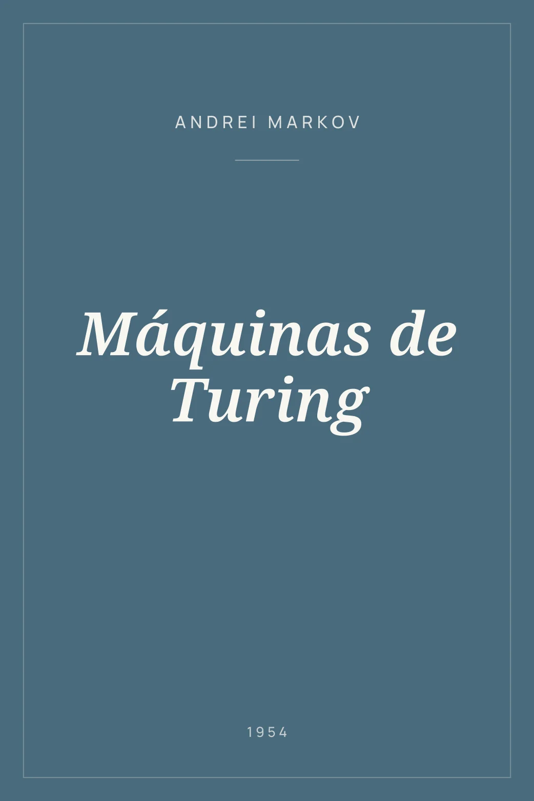Portada de Máquinas de Turing
