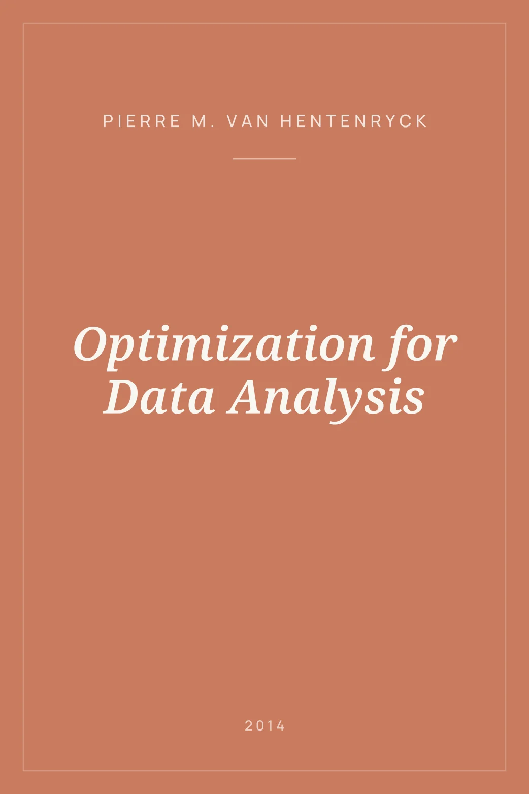 Portada de Optimization for Data Analysis