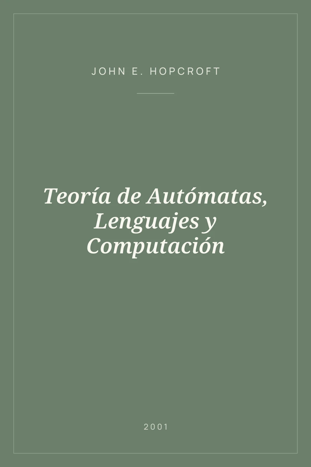 Portada de Teoría de Autómatas, Lenguajes y Computación