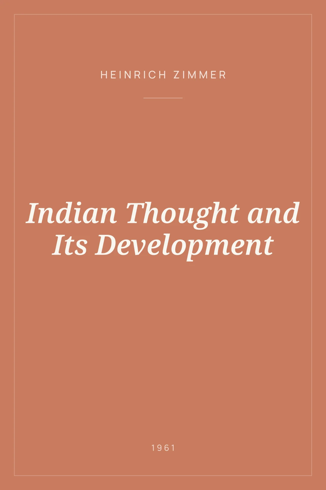 Portada de Indian Thought and Its Development