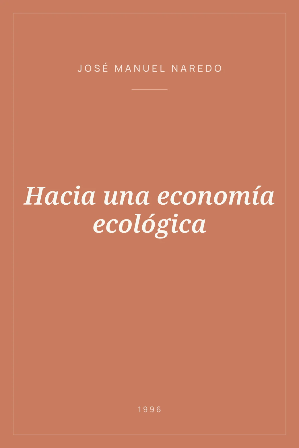 Portada de Hacia una economía ecológica