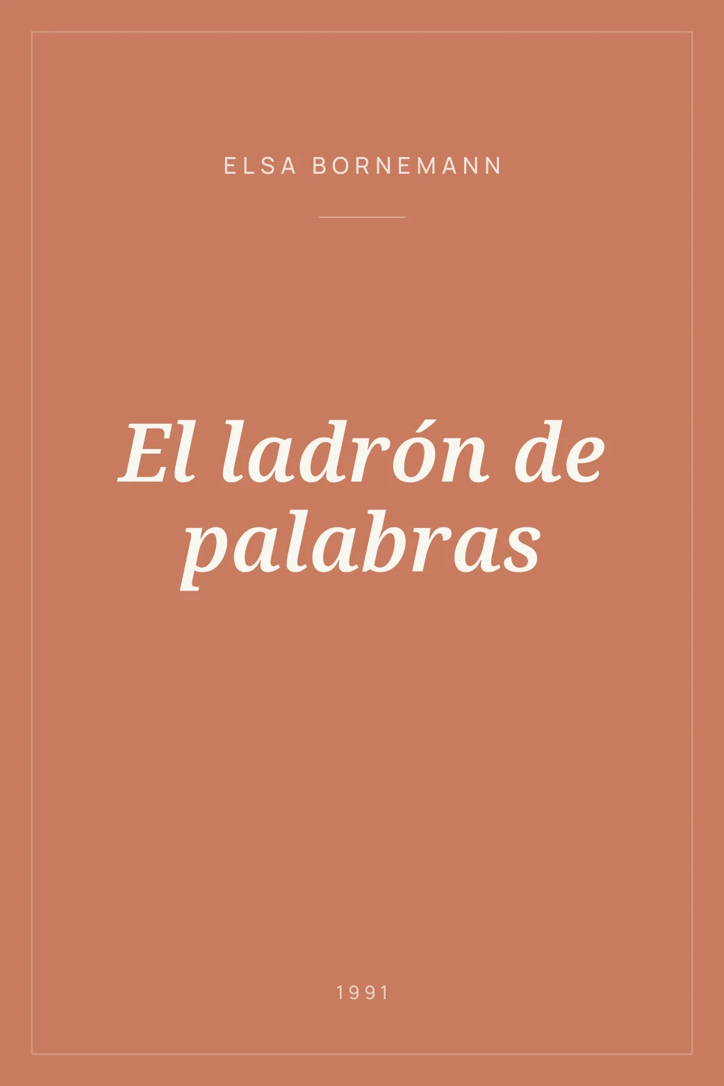 Portada de El ladrón de palabras