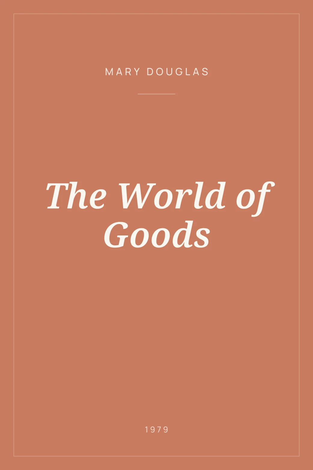 Portada de The World of Goods