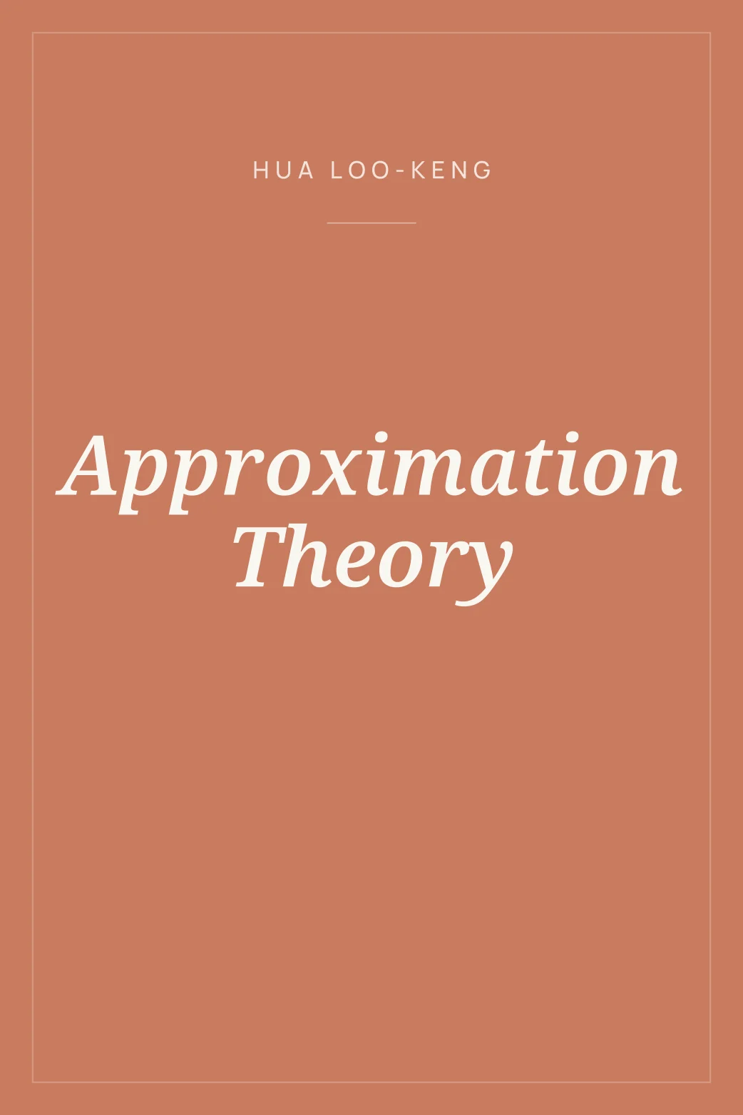 Portada de Approximation Theory