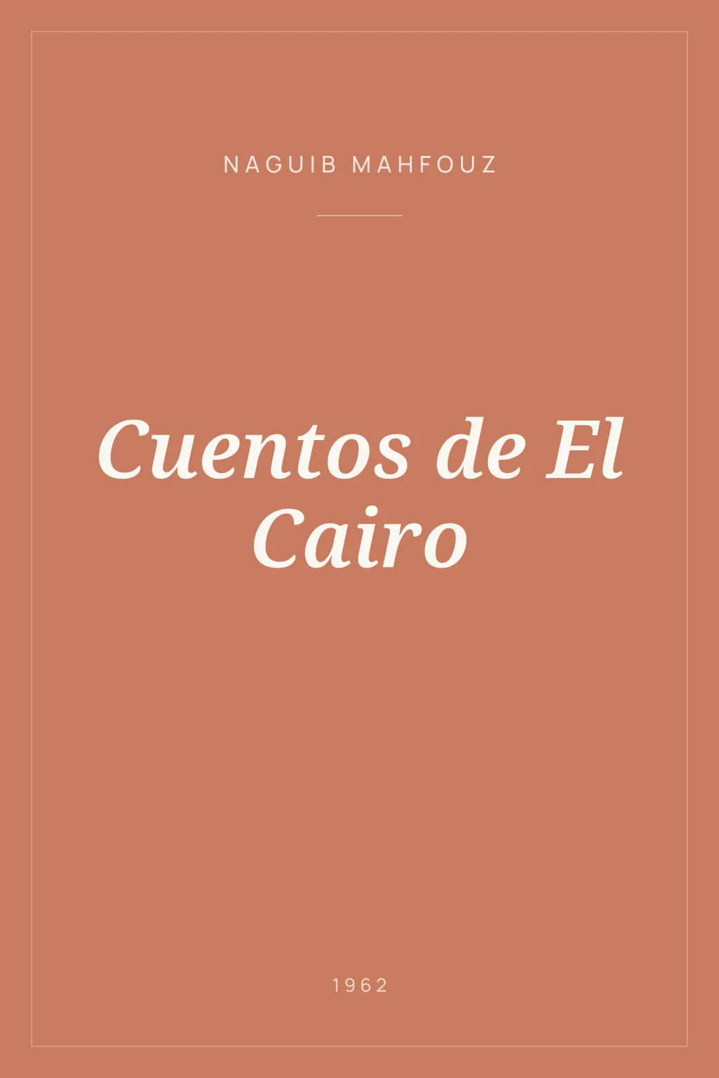 Portada de Cuentos de El Cairo
