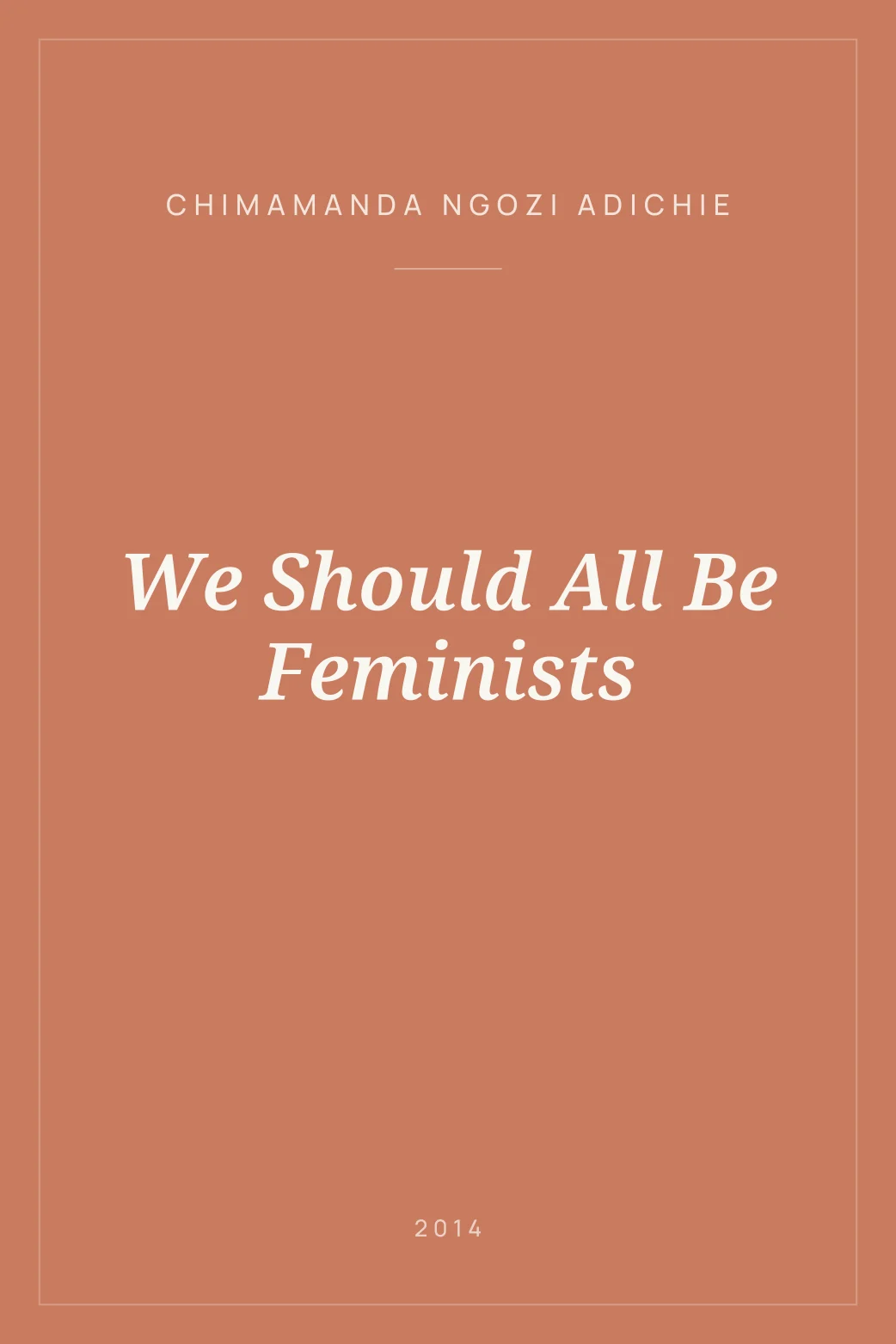 Portada de We Should All Be Feminists