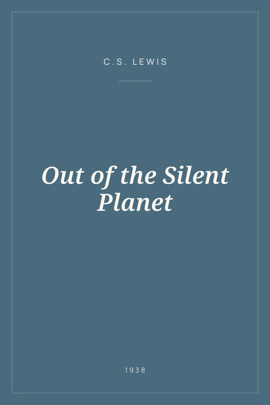 Portada de Out of the Silent Planet