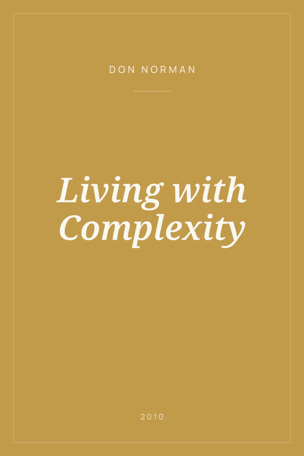 Portada de Living with Complexity