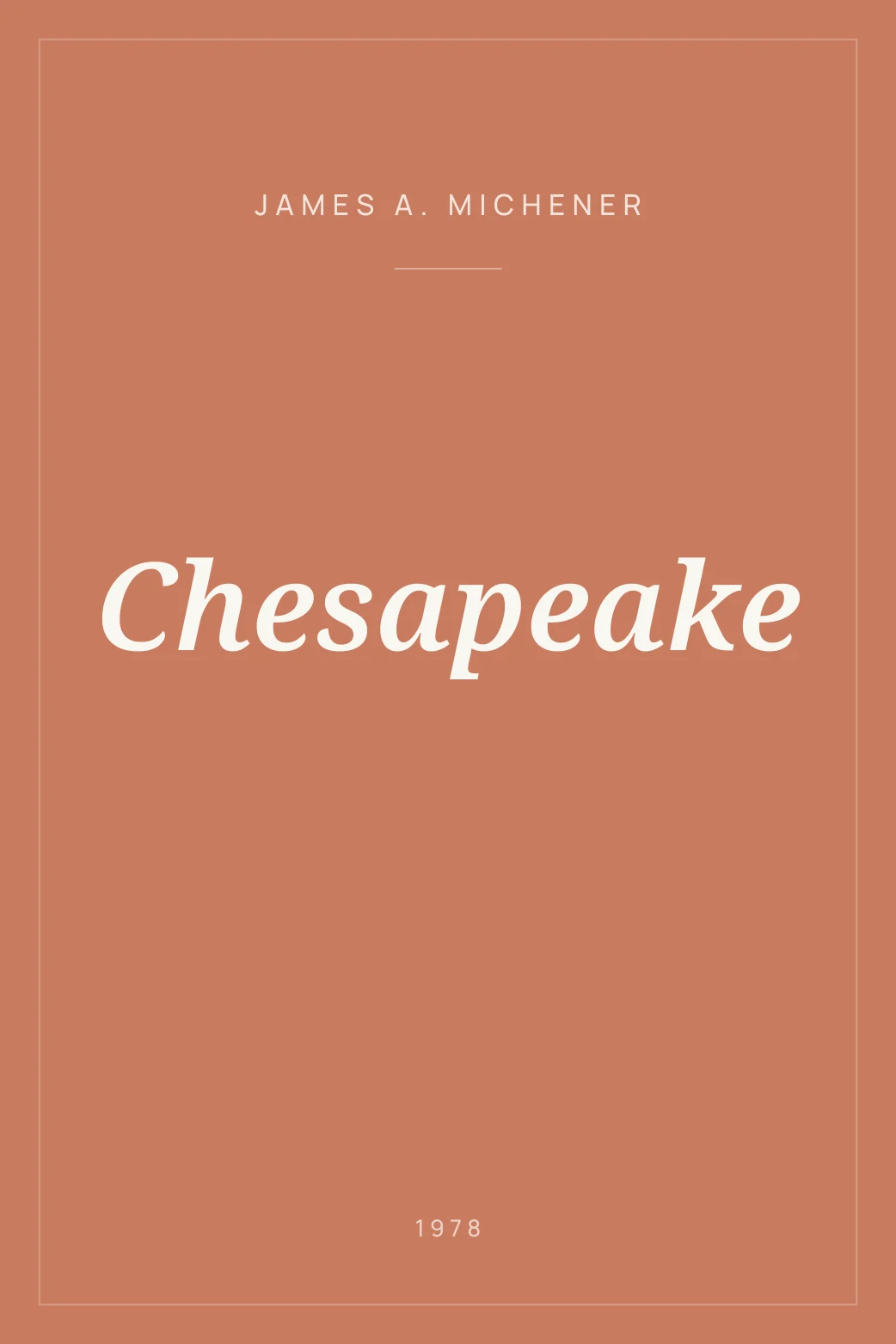Portada de Chesapeake