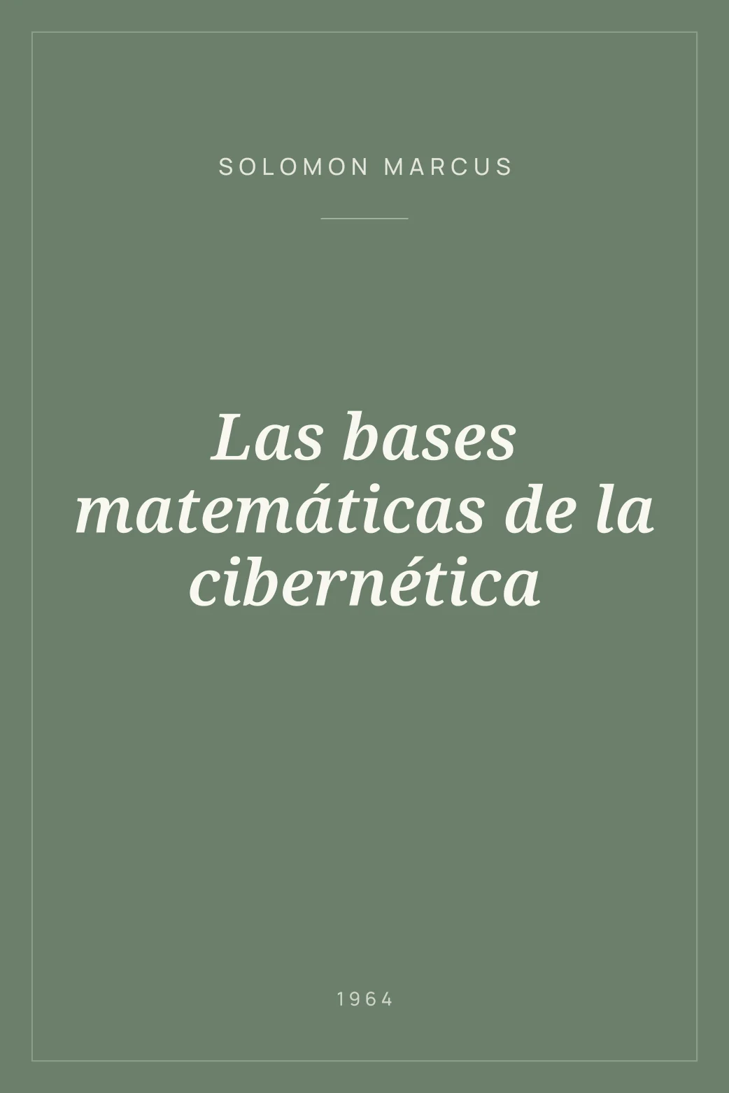 Portada de Las bases matemáticas de la cibernética
