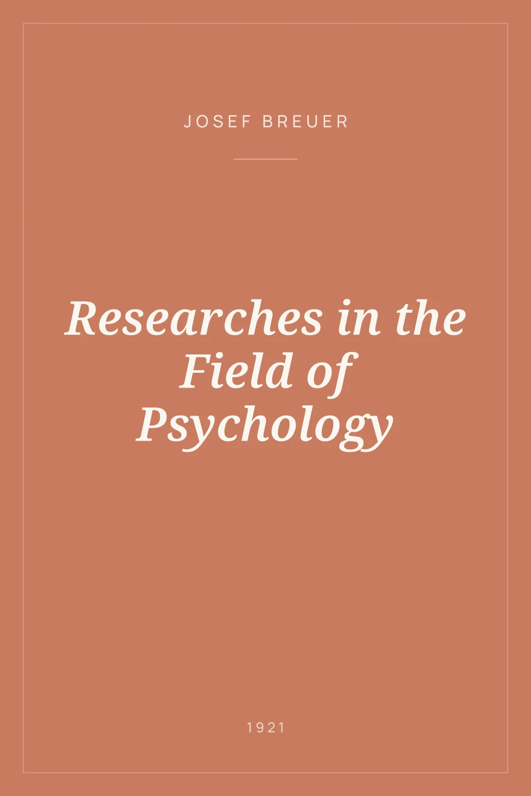 Portada de Researches in the Field of Psychology