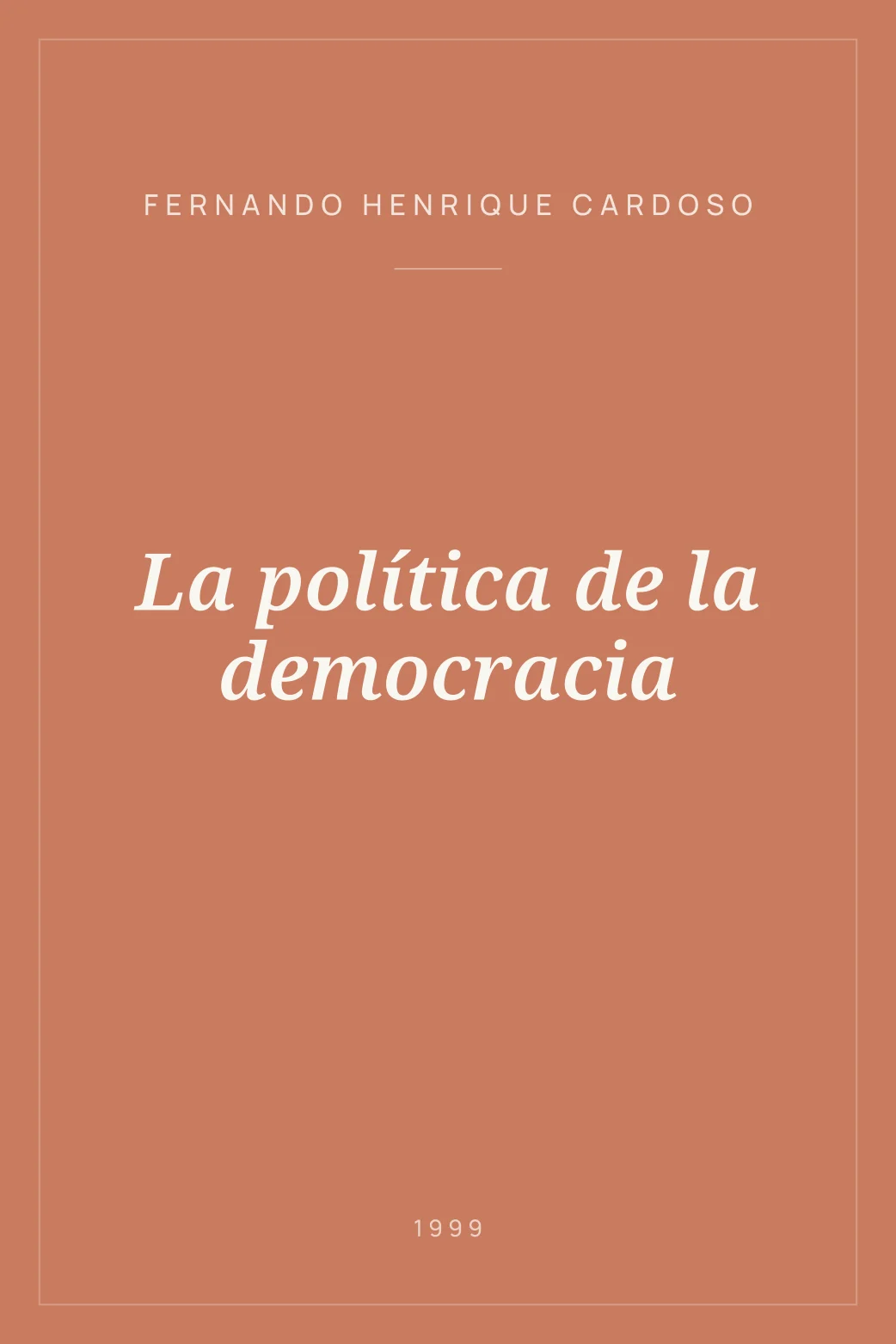 Portada de La política de la democracia