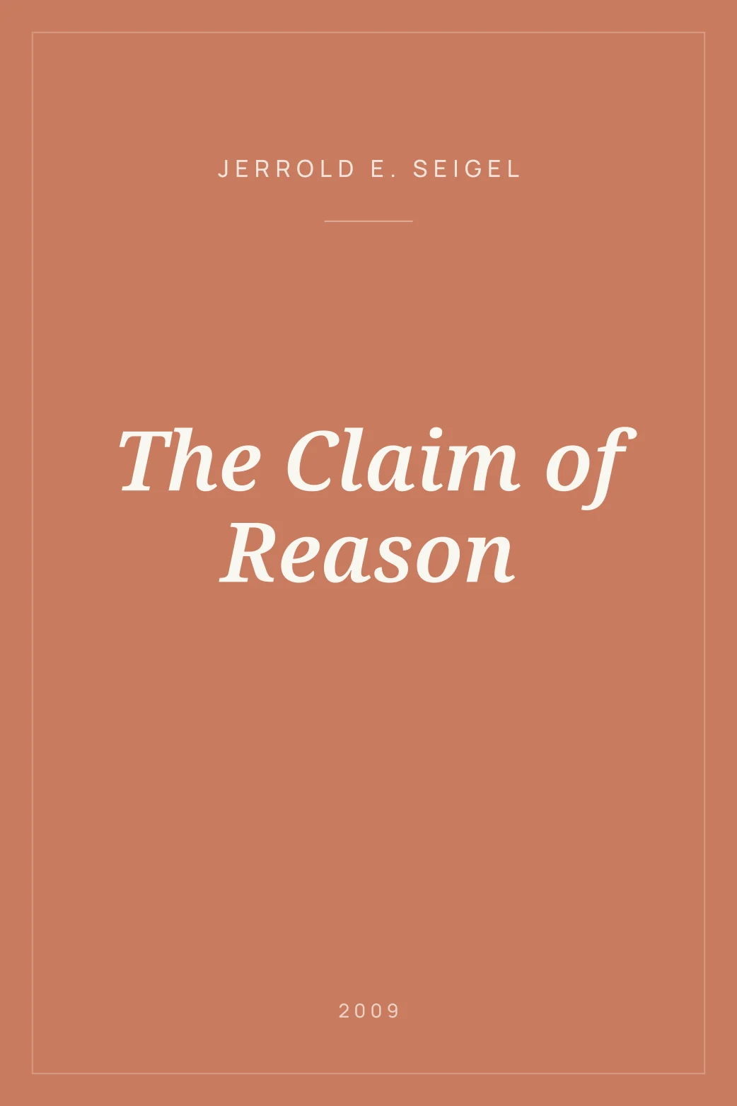 Portada de The Claim of Reason
