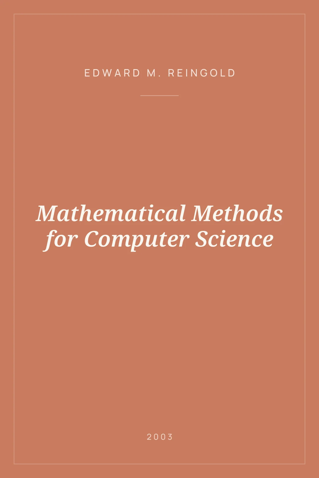 Portada de Mathematical Methods for Computer Science