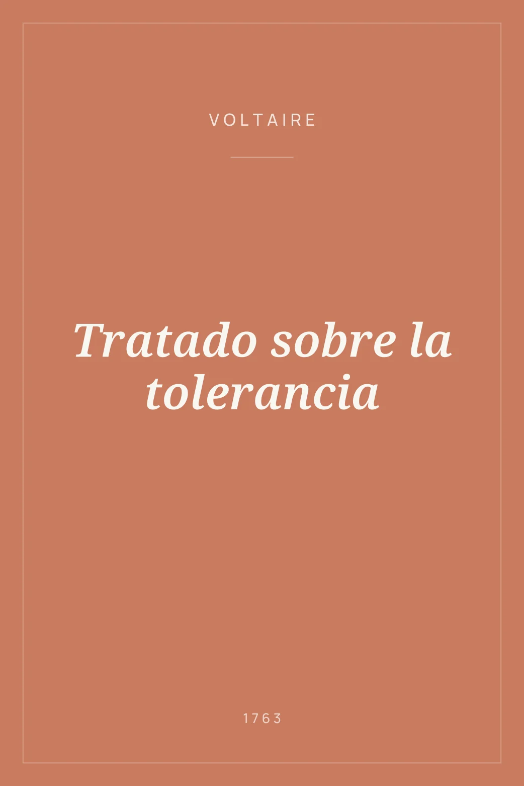 Portada de Tratado sobre la tolerancia
