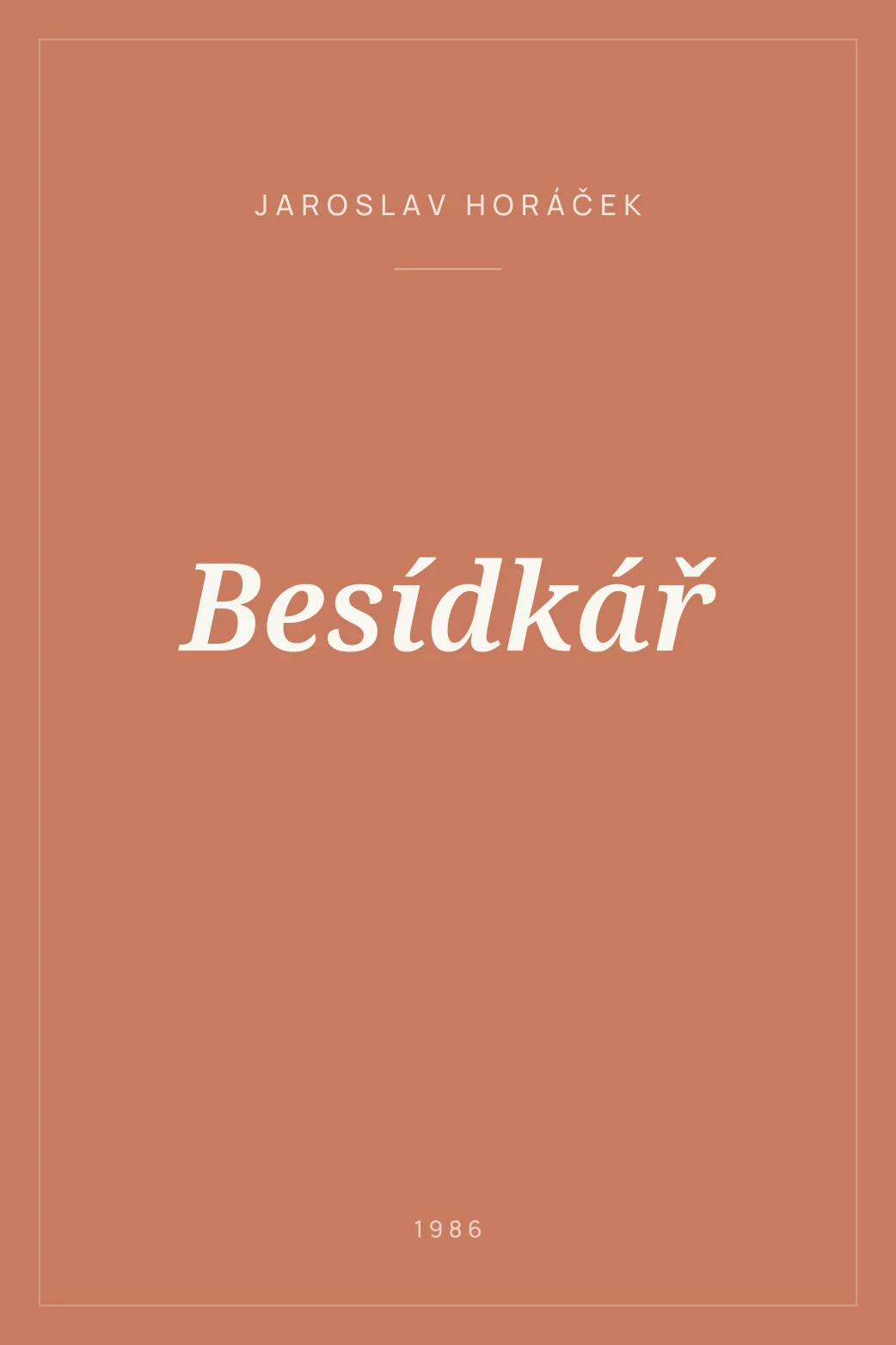Portada de Besídkář