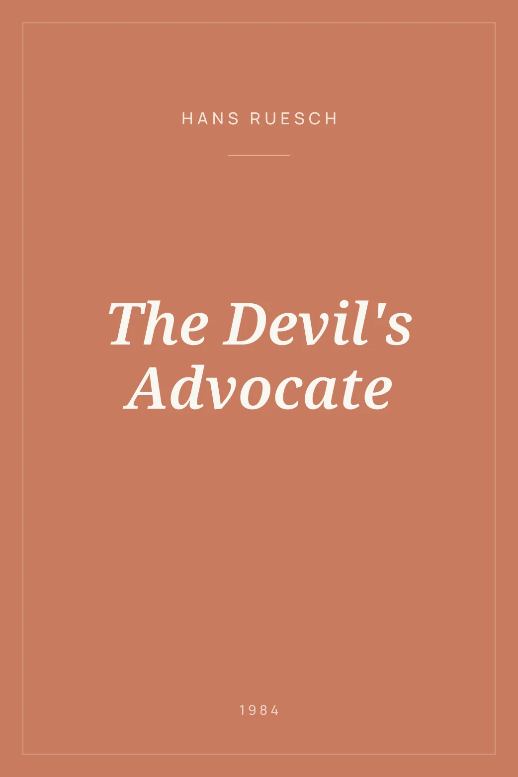 Portada de The Devil's Advocate