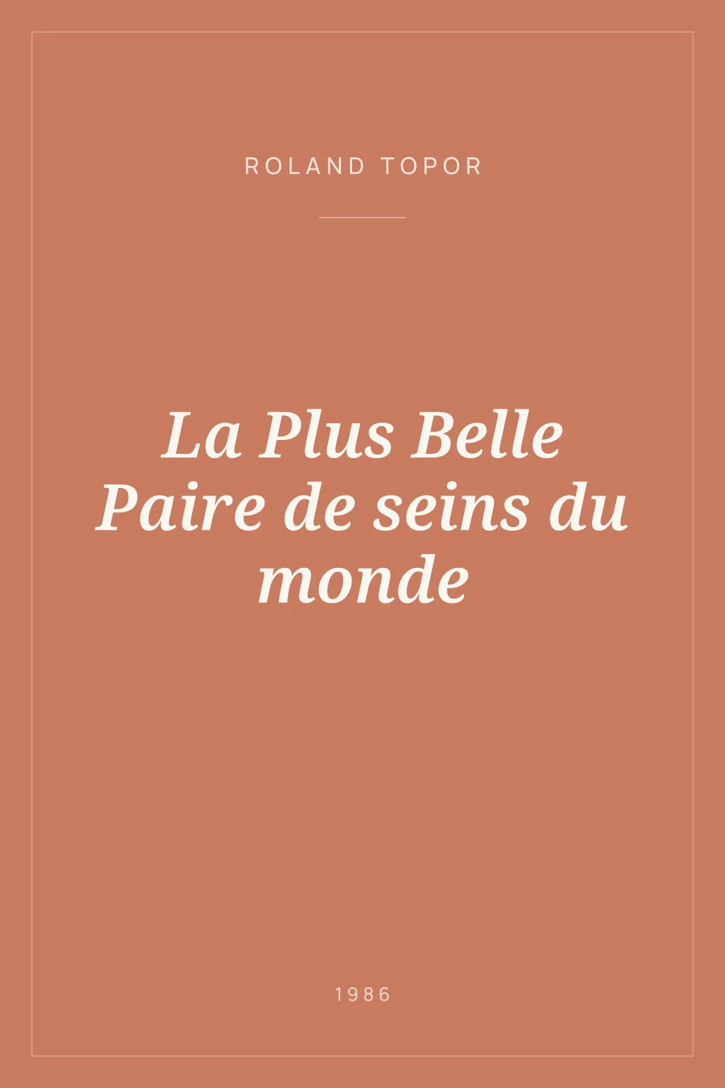 Portada de La Plus Belle Paire de seins du monde